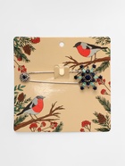 Булавка «Снежинка новогодняя» оригинальная, 7.5 см, цвет синий в чернёном серебре - Фото 4