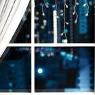 Гирлянда «Бахрома» 1.8 × 0.5 м с насадками «Снежинки», IP20, прозрачная нить, 48 LED, свечение мульти (RG/RB), мигание, 220 В - Фото 2