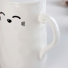 Кружка с керамической крышкой и ложкой «Инь и ян», 400 мл, цвет МИКС - Фото 4