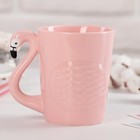 Кружка керамическая «Фламинго», 370 мл, цвет розовый - Фото 2