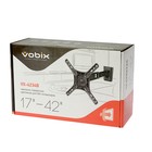 Кронштейн VOBIX VX-4234B, для ТВ, наклонно-поворотный, 17-42", 100-400 мм от стены, черный - Фото 6