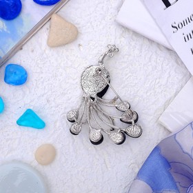 Брошь «Галиотис. Павлин», зелёная