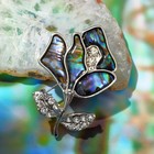 Брошь-кулон «Галиотис. Роза», зелёная в серебре - Фото 1