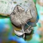 Брошь-кулон «Галиотис. Роза», зелёная в серебре - Фото 2