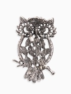 Брошь-кулон «Галиотис» филин ночной, цвет зелёный в чернёном серебре - Фото 2