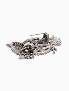 Брошь-кулон «Галиотис» филин ночной, цвет зелёный в чернёном серебре - фото 60775438