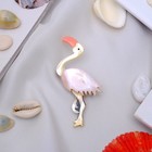 Брошь "Перламутр" фламинго - Фото 1