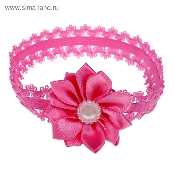 повязка для волос "Кружева" (набор 2 шт) цветочек - Фото 1