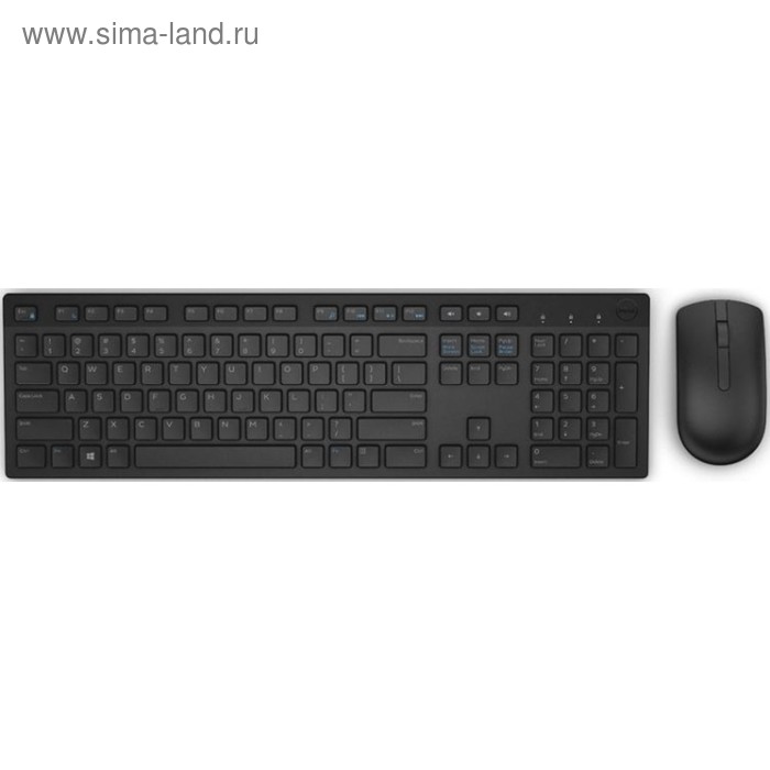 Комплект клавиатура и мышь Dell KM636, беспроводной, мембранный, 1000 dpi, USB, черный - Фото 1