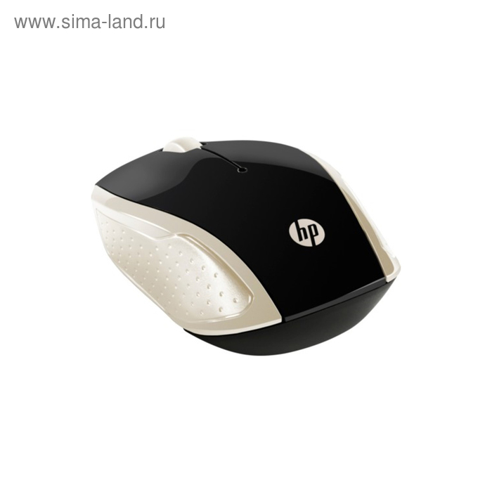 Мышь HP 200 Silk, беспроводная, оптическая, 1000 dpi, USB, цвет золото - Фото 1