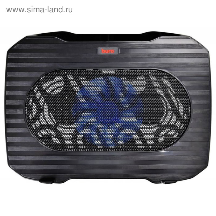 Подставка для ноутбука Buro BU-LCP156-B114, 15.6", 1xUSB, 1×140 мм FAN чёрная - Фото 1