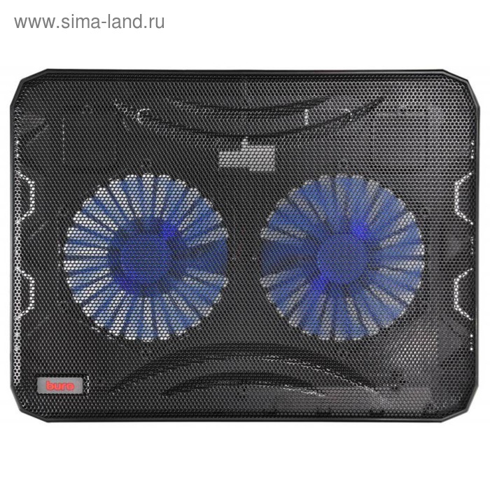 Подставка для ноутбука Buro BU-LCP156-B214, 15.6", 1xUSB, 2×140 мм FAN чёрная - Фото 1