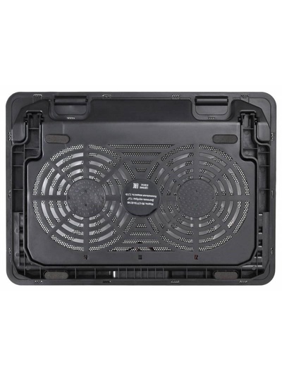 Подставка для ноутбука Buro BU-LCP156-B214H, 15.6", 2×USB, 2×140 мм вентиляторы, чёрная