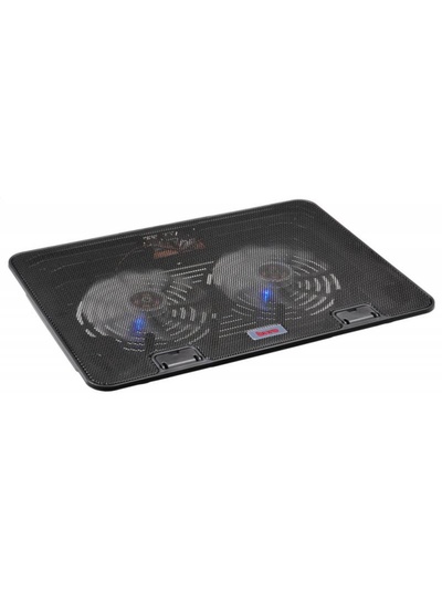 Подставка для ноутбука Buro BU-LCP156-B214H, 15.6", 2×USB, 2×140 мм вентиляторы, чёрная