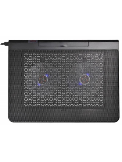 Подставка для ноутбука Buro BU-LCP170-B214, 17", 2xUSB, 2×140 мм FAN чёрная