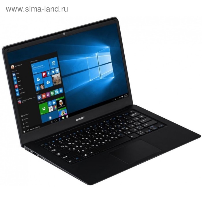Ноутбук Digma EVE 1401 Atom X5 Z8350/2Gb/SSD32Gb/Intel HD400/14.1"/TN/HD/W10 черн-серебр - Фото 1