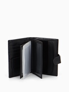 Портмоне мужское на кнопке, 3 в 1, для автодокументов и паспорта, 2 отдела, для карт, для монет, чёрное - Фото 4