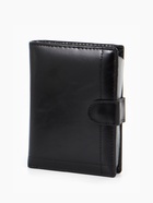 Портмоне мужское на кнопке, 3 в 1, для автодокументов и паспорта, 2 отдела, для карт, для монет, чёрное - Фото 9