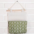 Органайзер подвесной с карманами Доляна «Зигзаг», 3 отделения, 18.8×59.5 см, цвет зелёный - Фото 3