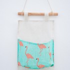 Органайзер подвесной с карманами Доляна «Фламинго», 3 отделения, 20×60 см, голубой - Фото 4