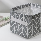 Корзина для хранения с ручками Доляна «Зигзаг», 20.5×16×12 см, серая - Фото 3