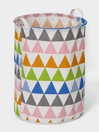 Корзина бельевая Доляна «Цветные треугольники», 35×35×45 см, текстиль - Фото 3