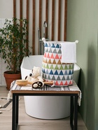 Корзина бельевая Доляна «Цветные треугольники», 35×35×45 см, текстиль - Фото 4