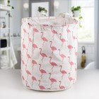 Корзина для белья Доляна «Фламинго», 35×35×60 см - Фото 2