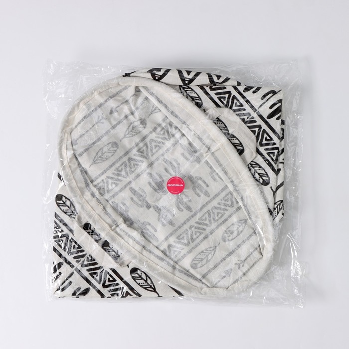 Корзина бельевая текстильная Доляна «Мексика», 35×35×60 см - фото 1890773467