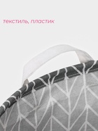 Корзина для белья Доляна «Зигзаг», 35×35×45 см, серая - Фото 2