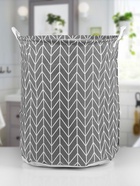 Корзина для белья Доляна «Зигзаг», 35×35×45 см, серая - Фото 5