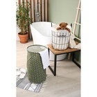 Корзина для белья Доляна «Зигзаг», 35×35×60 см, зелёная - Фото 6