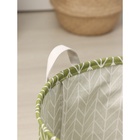 Корзина для белья Доляна «Зигзаг», 35×35×60 см, зелёная - Фото 3