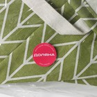 Корзина бельевая текстильная Доляна «Зигзаг», 35×35×60 см, цвет зелёный - фото 9005995