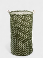 Корзина для белья Доляна «Зигзаг», 35×35×60 см, зелёная - Фото 8