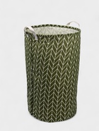 Корзина для белья Доляна «Зигзаг», 35×35×60 см, зелёная - Фото 9