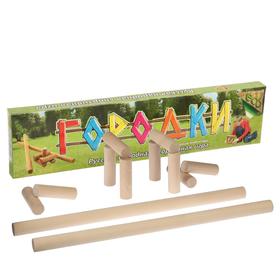 Игра «Городки», биты 2 шт. 49×2.5 см, городки 10 шт. 9×2.5 см 3819454