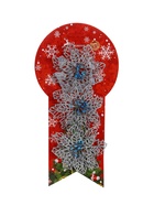 Ёлочные игрушки 3 шт. «Зимнее волшебство. Ажурный цветок» пластик, 10.5 см, серебро 3555436