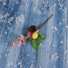 Еловая ветка декоративная «Зимнее волшебство. Грёзы», 15 см - Фото 3