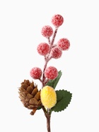 Еловая ветка декоративная «Зимнее волшебство. Грёзы», 15 см (комплект 3 шт) - фото 59751621