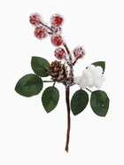 Еловая ветка декоративная «Зимнее волшебство. Грёзы», 18 см (комплект 3 шт) - фото 60080024