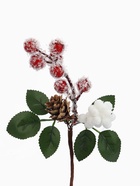 Еловая ветка декоративная «Зимнее волшебство. Грёзы», 18 см (комплект 3 шт) - фото 60080025