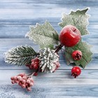 Декор "Зимние грезы" яблоко калина красная, 20 см - Фото 2