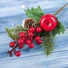 Еловая ветка декоративная «Зимнее волшебство. Грёзы», 25 см - Фото 1