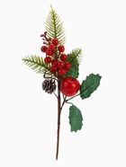 Еловая ветка декоративная «Зимнее волшебство. Грёзы», 25 см - Фото 3