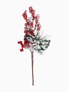 Еловая ветка декоративная «Зимнее волшебство. Грёзы», 24 см (комплект 2 шт) - фото 60080029