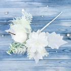 Еловая ветка декоративная «Зимнее волшебство. Грёзы», 15 см - Фото 1