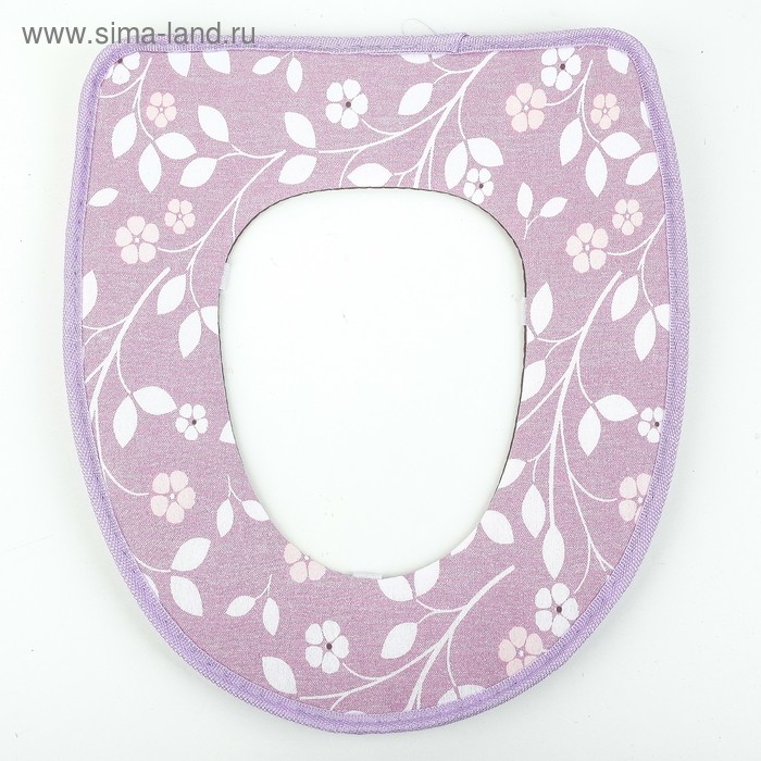 Чехол на сиденье для унитаза на липучках «Веточки», 36×43 см, цвет МИКС - Фото 1
