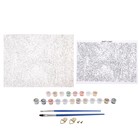 Роспись по холсту "Красота России" по номерам с красками по 3 мл+ кисти+инстр+крепеж 30*40 - Фото 4