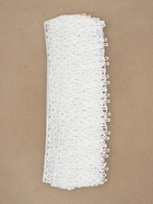 Кружево гипюровое, 35 мм, 9±0.5 м, цвет белый - Фото 3